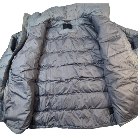 Marmot Stockholm II Down Puffer Jacket Mens Large Onyx Gray Quilted Pockets FLAW - Picture 3 of 10